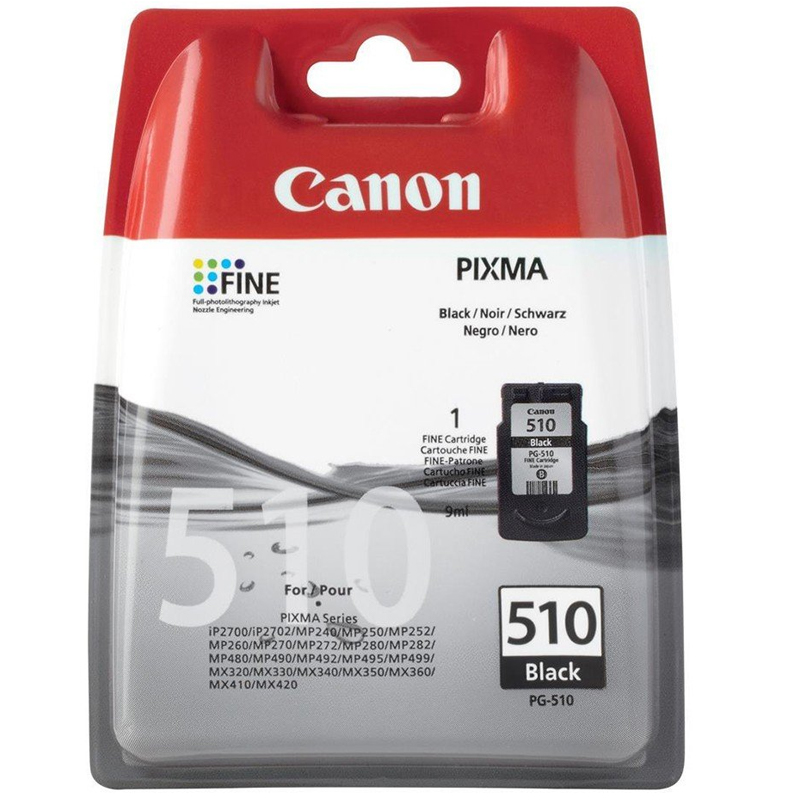 Canon PG-510 Black Ink Cartridge (2970B001) for PIXMA Printers - Single Pack | eBay